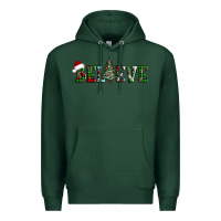 Sports Green believe Christmas tree Premium Hoodie - AdoDesignShop