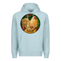 Blue Mist cochin rooster christmas Premium Hoodie - LillyAllenDesigns