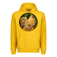 Lemon cochin rooster christmas Premium Hoodie - LillyAllenDesigns