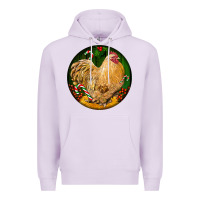 Lilac cochin rooster christmas Premium Hoodie - LillyAllenDesigns