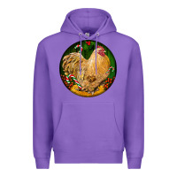 Purple cochin rooster christmas Premium Hoodie - LillyAllenDesigns