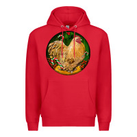 Red cochin rooster christmas Premium Hoodie - LillyAllenDesigns