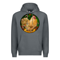 Rock cochin rooster christmas Premium Hoodie - LillyAllenDesigns