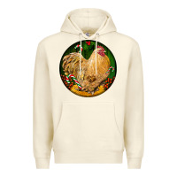 Sandshell cochin rooster christmas Premium Hoodie - LillyAllenDesigns