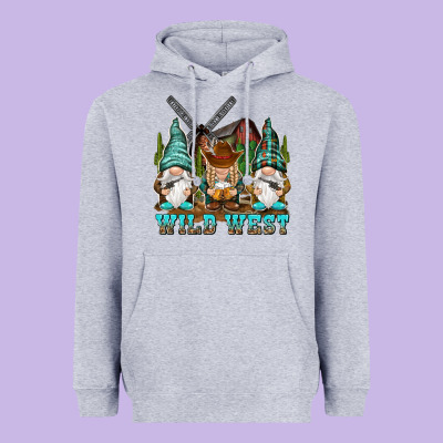 Wild West Gnomies Heavyweight Hoodie Designed By Nancycooperartshop