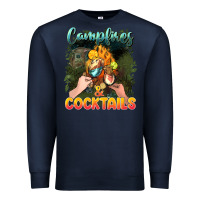 Navy campfirescocktails Premium Sweatshirt - NancyCooperArtShop
