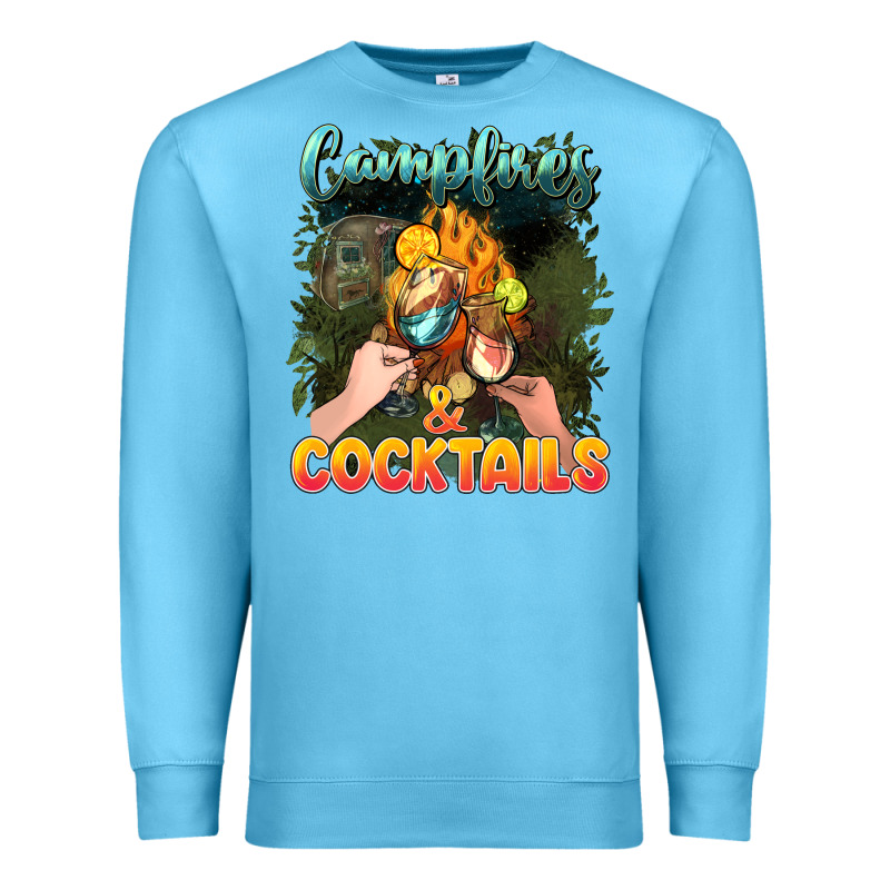 Campfirescocktails Premium Sweatshirt by NancyCooperArtShop | Teevron