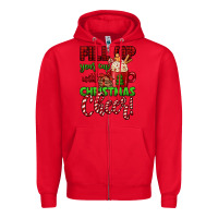 Red fill up your cup with christmas cheer Zipper Hoodie - Jasminsmagicworld