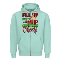 Seafoam fill up your cup with christmas cheer Zipper Hoodie - Jasminsmagicworld