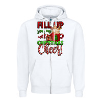 White fill up your cup with christmas cheer Zipper Hoodie - Jasminsmagicworld