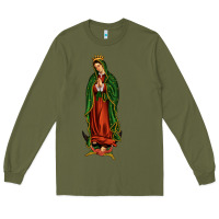Army Green our lady of guadalupe Long Sleeve Tee - JahusDesignShop