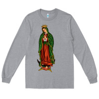 Heather Grey our lady of guadalupe Long Sleeve Tee - JahusDesignShop