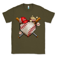 Army Green baseball Classic Tee - AdoDesignShop