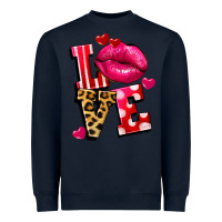 Navy love lips Heavyweight Sweatshirt - FaDigitalArtStudio