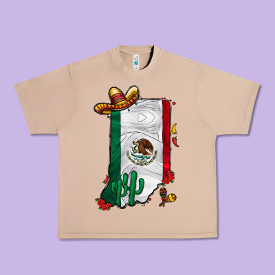 Mexican Indiana Urban Heavy Tee Designed By Cowhidedigitalart