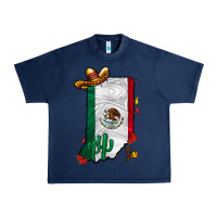 Navy mexican indiana Urban Heavy Tee - CowhideDigitalArt