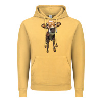 Vintage Mustard heifer cow Vintage Hoodie - RanaPortraitStore