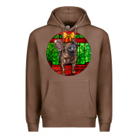 Chestnut christmas pig Premium Hoodie - LillyAllenDesigns
