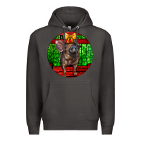 Smoke christmas pig Premium Hoodie - LillyAllenDesigns