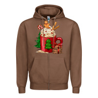 Chestnut Christmas coffee Zipper Hoodie - Jasminsmagicworld