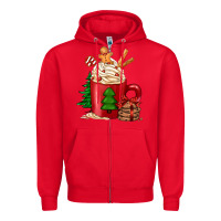 Red Christmas coffee Zipper Hoodie - Jasminsmagicworld