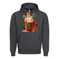 Smoke Christmas coffee Zipper Hoodie - Jasminsmagicworld