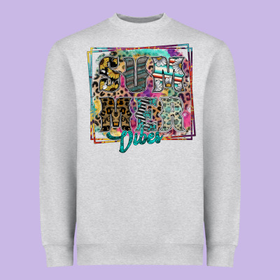 Summer Vibes Heavyweight Sweatshirt Designed By Sublimationcraftshop