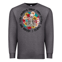 Charcoal Heather i like murder shows comfy clothes and like 3 peopl Premium Sweatshirt - MaliasSmallBusiness