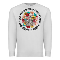 Dove Grey i like murder shows comfy clothes and like 3 peopl Premium Sweatshirt - MaliasSmallBusiness