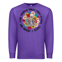 Purple i like murder shows comfy clothes and like 3 peopl Premium Sweatshirt - MaliasSmallBusiness