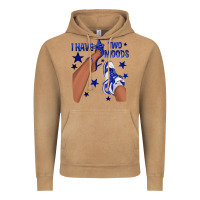 I Have Two Moods Royal Blue Sneakers Afro Girl Vintage Hoodie | Teevron