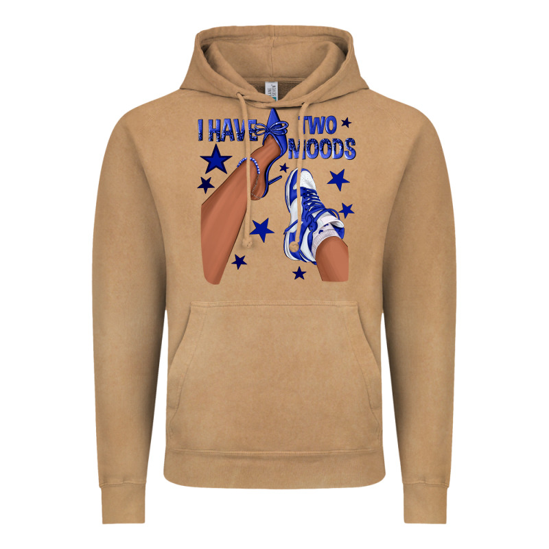 I Have Two Moods Royal Blue Sneakers Afro Girl Vintage Hoodie by texasbilliewilder | Teevron