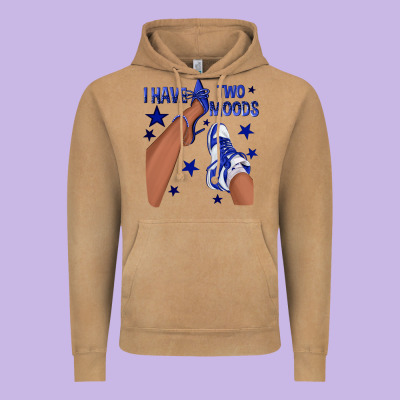 I Have Two Moods Royal Blue Sneakers Afro Girl Vintage Hoodie Designed By Texasbilliewilder