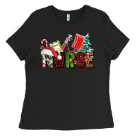 Black Christmas nurse Ladies Tee - AdoDesignShop