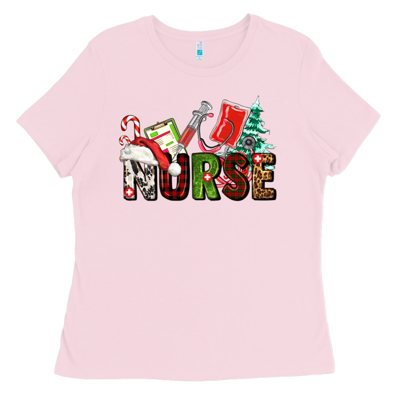 Christmas Nurse Ladies Tee by AdoDesignShop | Teevron