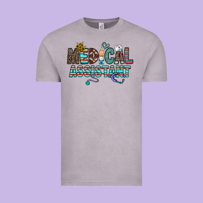 Medical Asistant Vintage Tee Designed By Cowhidedigitalart