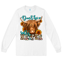 White don't be a salty heifer long haired cow Long Sleeve Tee - Jasminsmagicworld