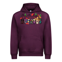 Mauve Wine Dia De Los Muertos Urban Hoodie - texasbilliewilder