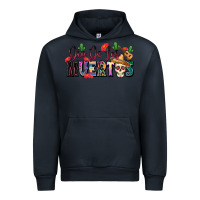 Navy Dia De Los Muertos Urban Hoodie - texasbilliewilder