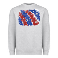 Heather Grey Patriotic tie dye background Heavyweight Sweatshirt - CowGirlArtShop