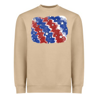 Mushroom Patriotic tie dye background Heavyweight Sweatshirt - CowGirlArtShop