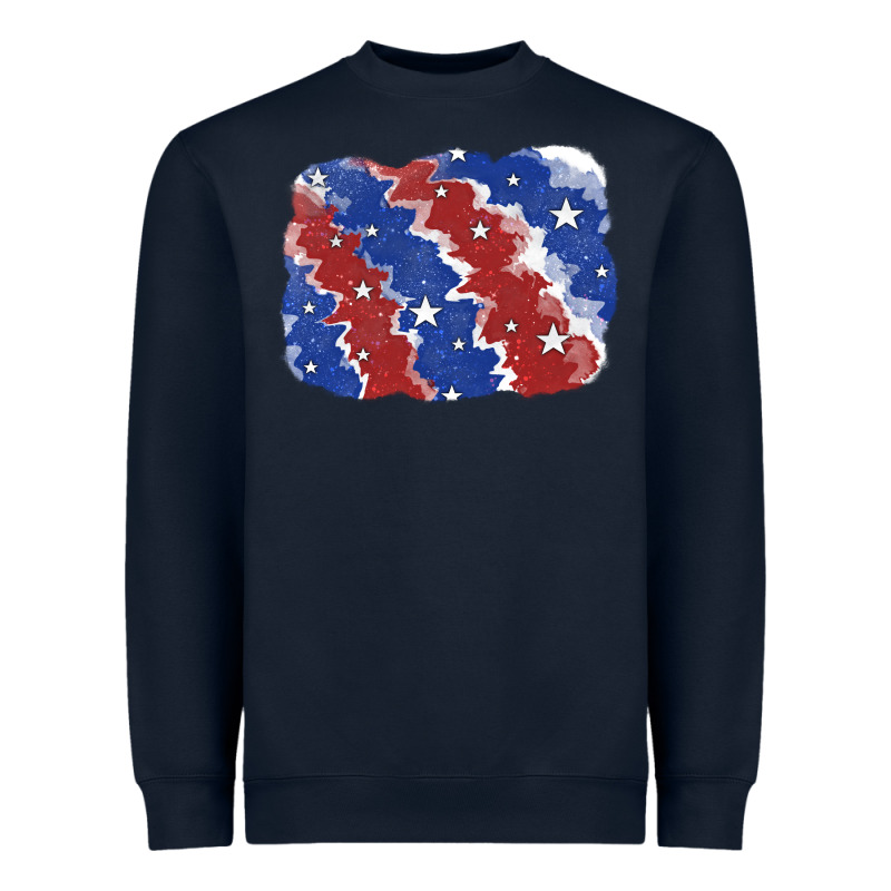 Patriotic Tie Dye Background Heavyweight Sweatshirt by CowGirlArtShop | Teevron
