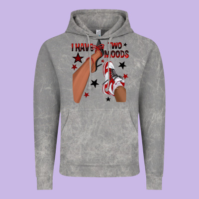 I Have Two Moods Black And Red Sneakers Afro Girl Vintage Hoodie Designed By Texasbilliewilder