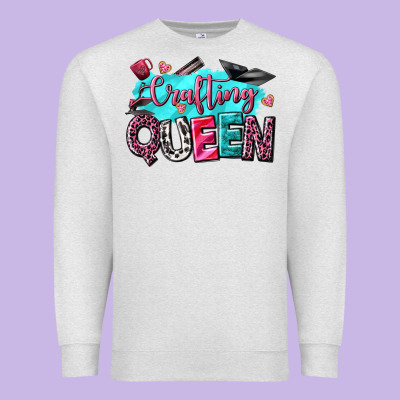 Crafting Queen Premium Sweatshirt Designed By Nancycooperartshop
