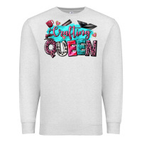 Oatmeal Heather crafting queen Premium Sweatshirt - NancyCooperArtShop