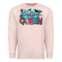 Pale Pink crafting queen Premium Sweatshirt - NancyCooperArtShop