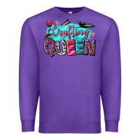 Purple crafting queen Premium Sweatshirt - NancyCooperArtShop