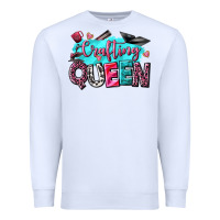 White crafting queen Premium Sweatshirt - NancyCooperArtShop