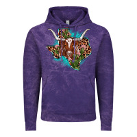 Cloud Purple texas longhorn texas map Vintage Hoodie - JahusDesignShop