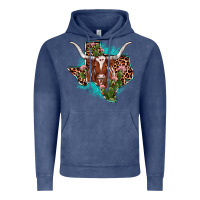 Vintage Denim texas longhorn texas map Vintage Hoodie - JahusDesignShop